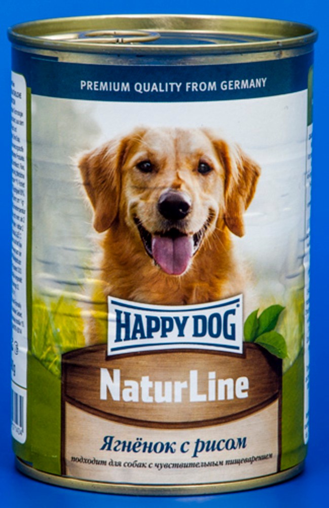 HAPPY DOG Консервы для собак Ягненок рис 400гр (410 г)