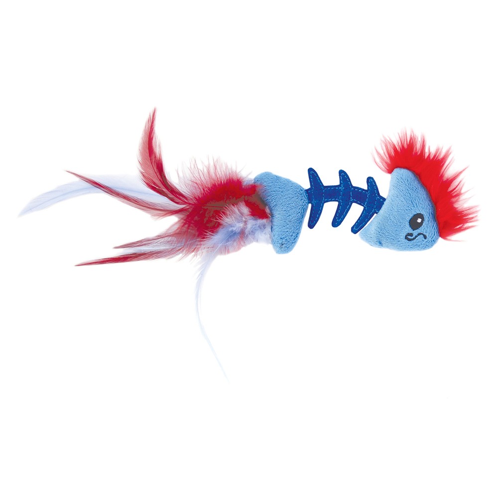 Petstages игрушка для кошек Play "Fish Bone" голубая (12 см)