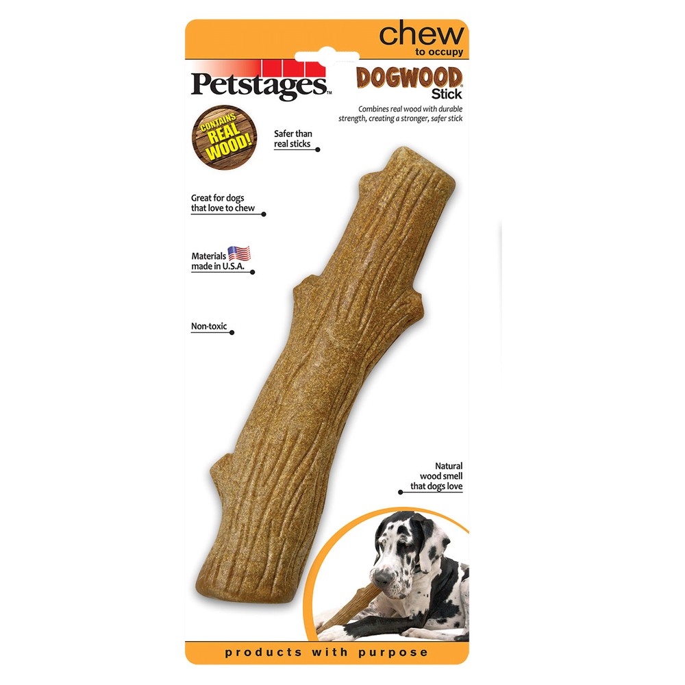 Petstages игрушка для собак Dogwood палочка деревянная 22 см большая (23 см)