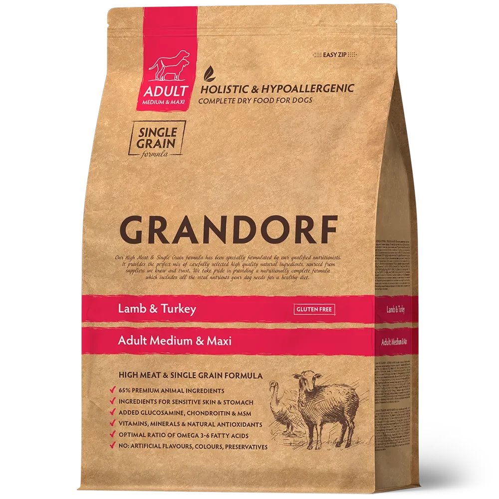 GRANDORF Adult Medium & Maxi Lamb&Turkey Cухой корм