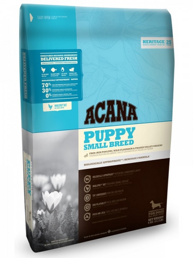 Корм ACANA HERITAGE Puppy Small Breed сухой корм для щенков мелких пород Цыпленок 340гр..