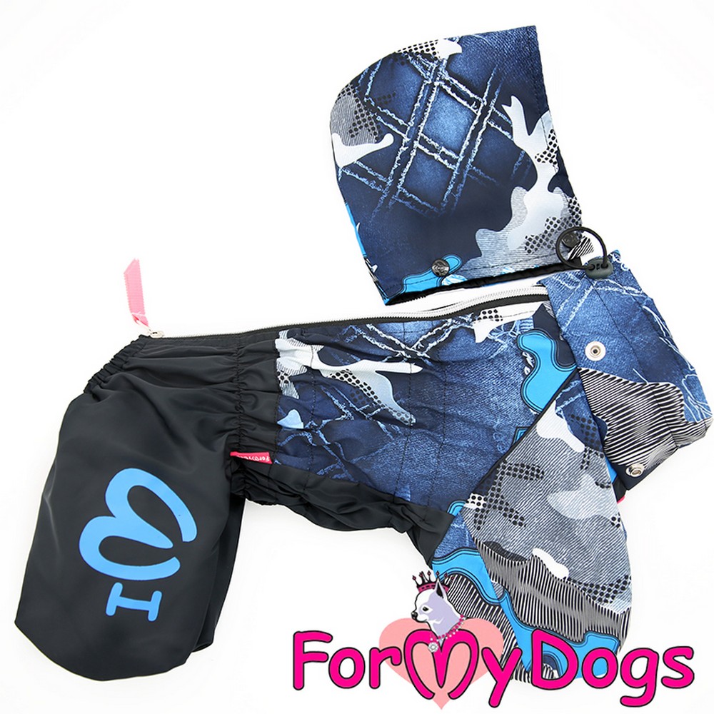 ForMyDogs Дождевик синий для мальчиков 435SS-2020 M (18)