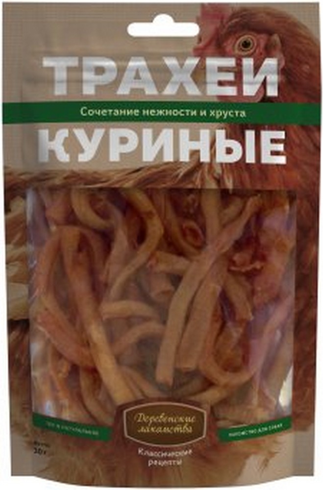Деревенские лакомства для собак Классические рецепты, Трахеи куриные 30гр (Редактировать)