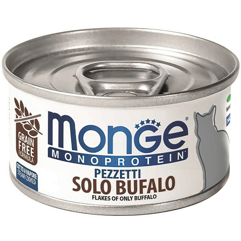 Monge Cat Monoprotein мясные хлопья для кошек из мяса буйвола (80 г)