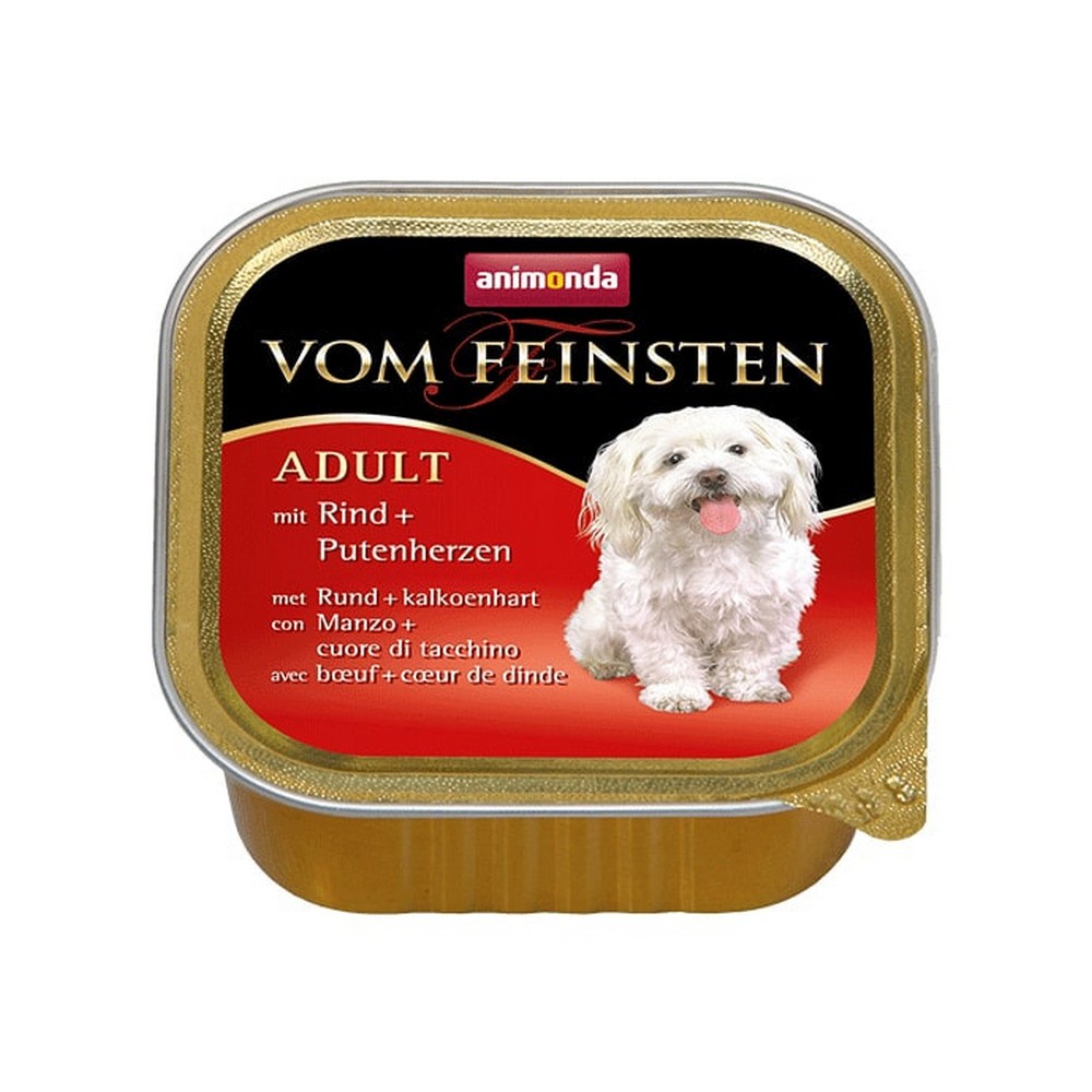 Animonda VOM FEINSTEN ADULT консерва для собак с говядиной и сердцем индейки Ламистер 150гр (150 г)
