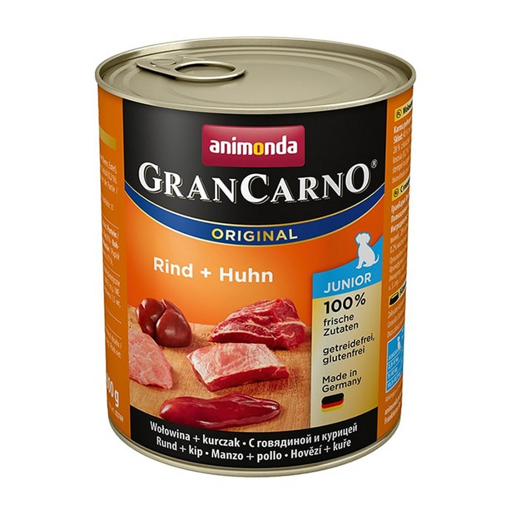 Animonda GRAN CARNO ORIGINAL ADULT консерва для собак с говядиной и курицей (банка) 400гр (200гр)