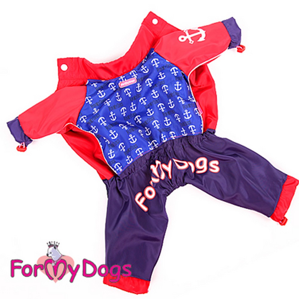 ForMyDogs Дождевик "Якоря" для девочек 109SS-2014 M (M)