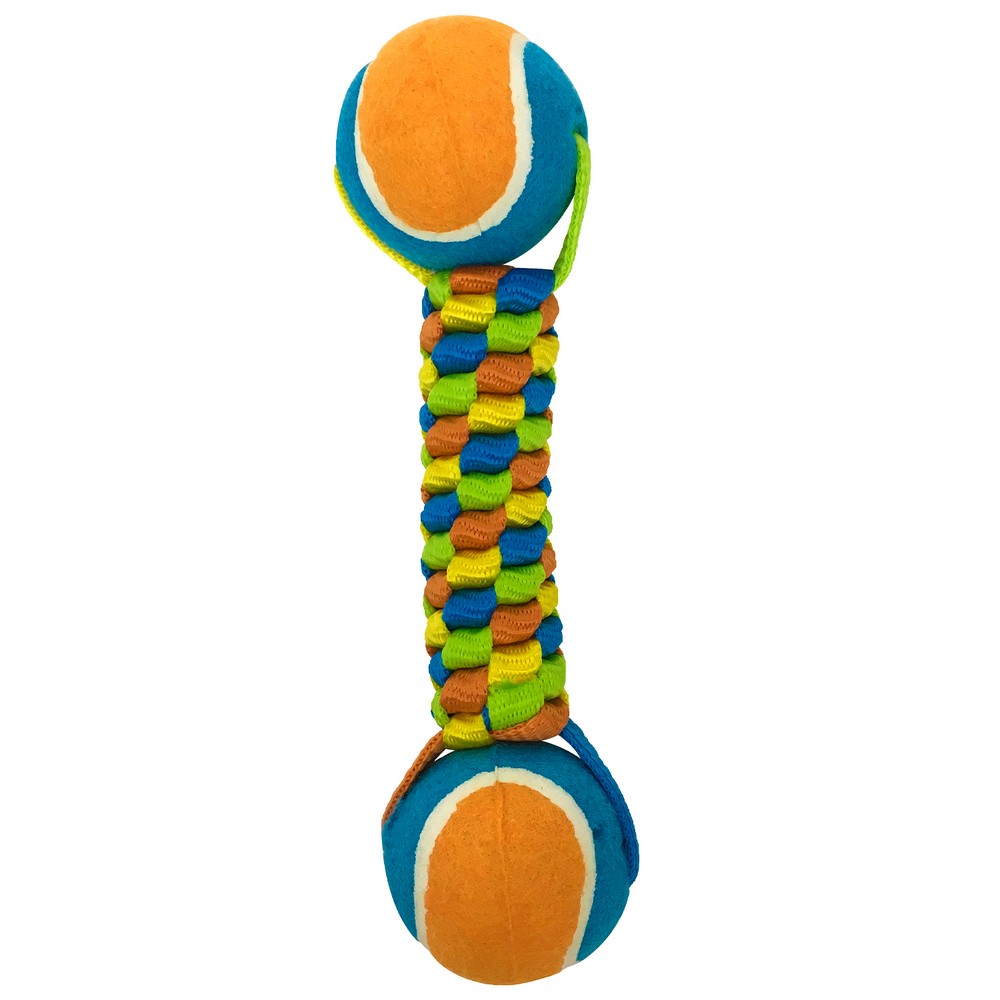 PETPARK игрушка для собак Плетенка с двумя теннисными мячиками 6 см (6 см)