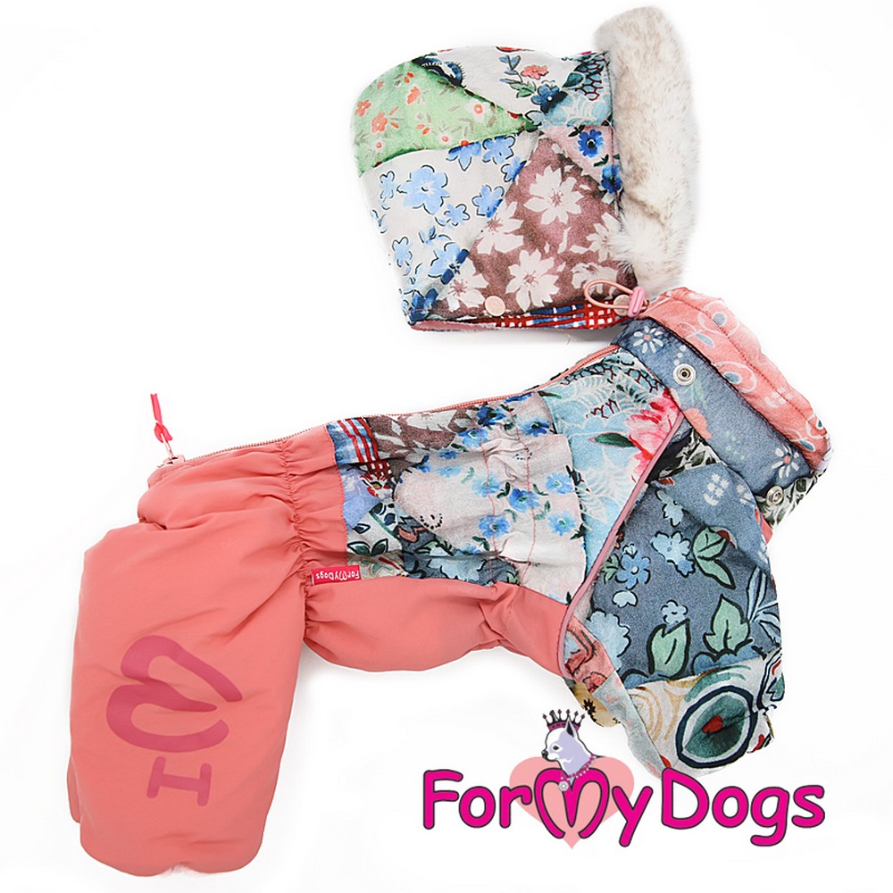 ForMyDogs Комбинезон "Пэчворк"оранж для девочек 16 (16)