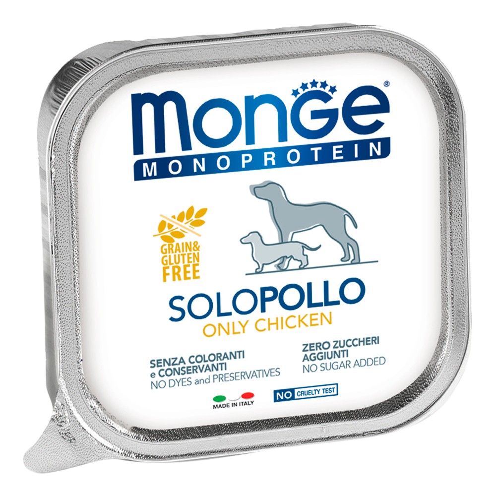 Monge Dog Monoprotein Solo консервы для собак паштет из курицы (150 г)