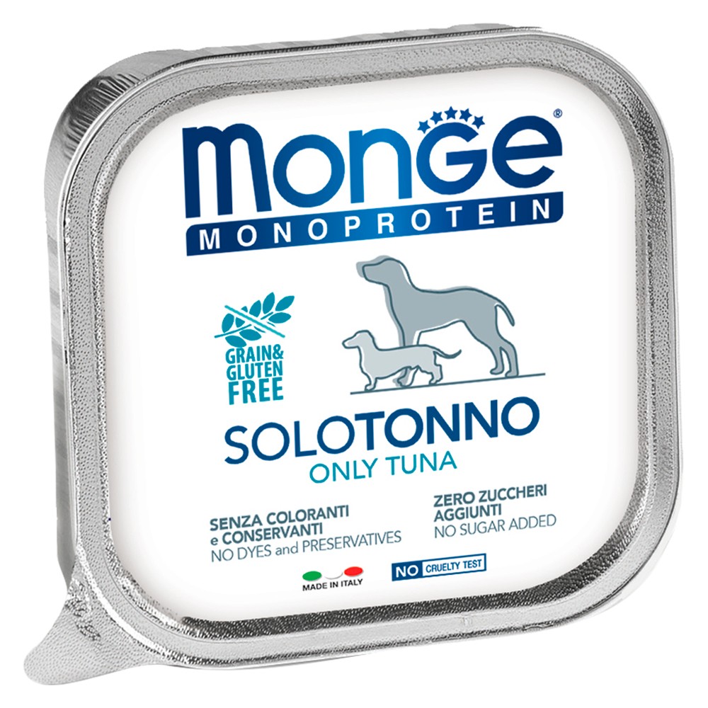 Monge Dog Monoprotein Solo консервы для собак паштет из тунца (150гр)