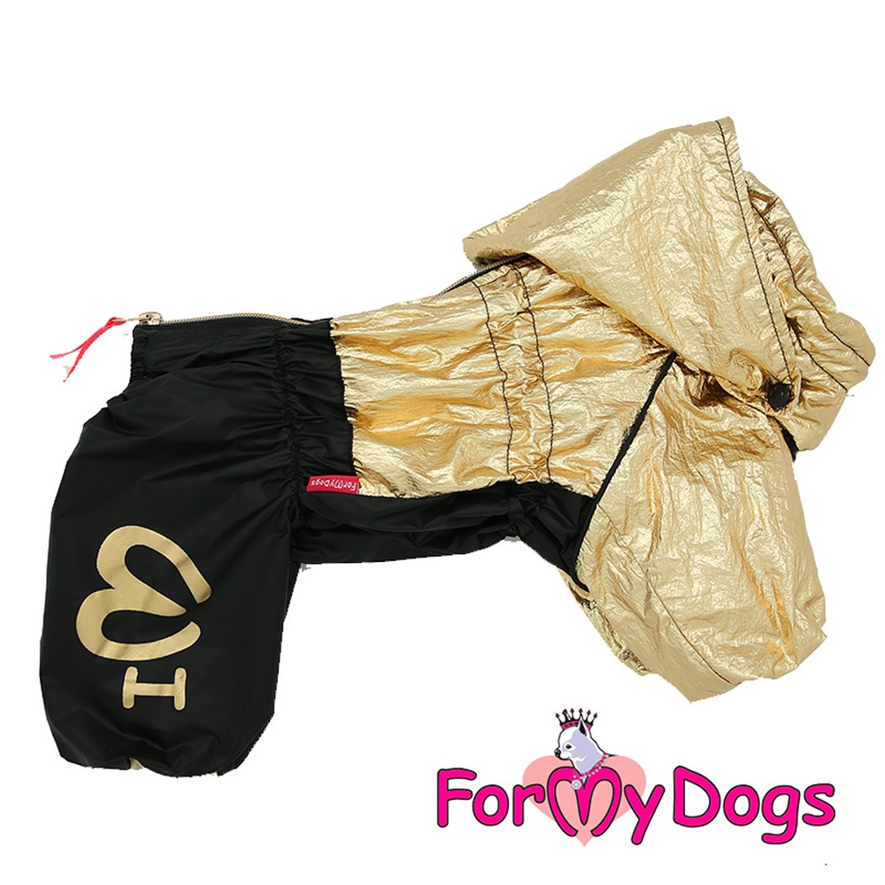 ForMyDogs Дождевик золото/черный для девочек FW510-2018 F (10)