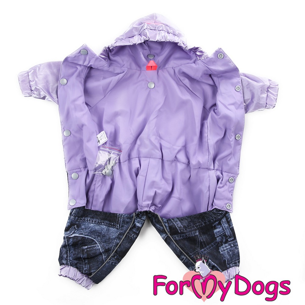 ForMyDogs Дождевик фиолетовый для девочек 365SS-2019 F (10)