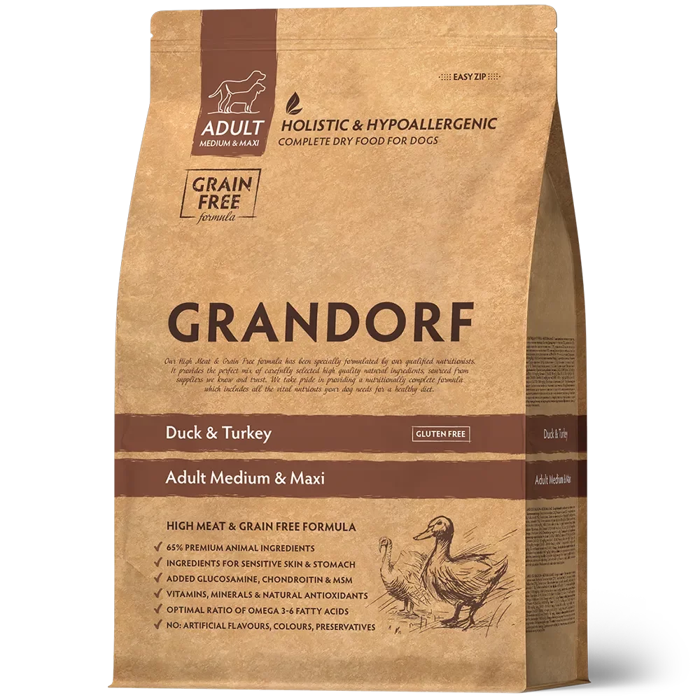 GRANDORF Adult Medium & Maxi Duck&Turkey Сухой корм