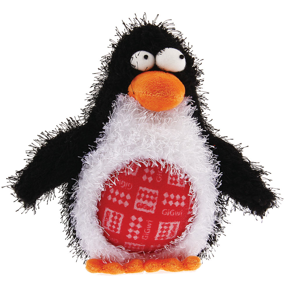 GIGWI 75451 Игрушка д/собак "PLUSH FRIENDZ " Пингвин с пищалкой 17см (Редактировать)