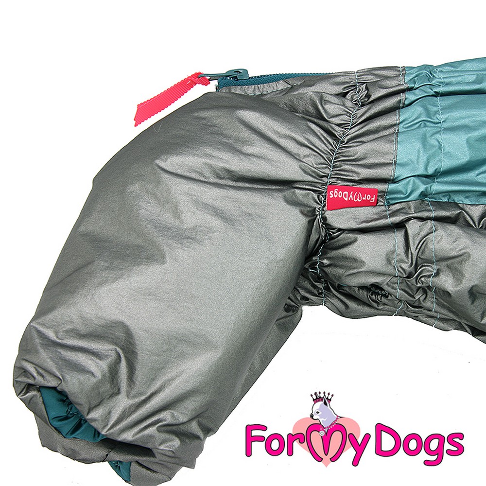 ForMyDogs Комбинезон зеленый /графит металлик для мальчиков FW916-2020 M (10)