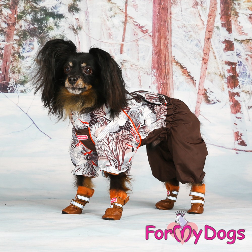 ForMyDogs Комбинезон "АИСТЫ" коричневый для мальчиков FW849-2020 M (10)