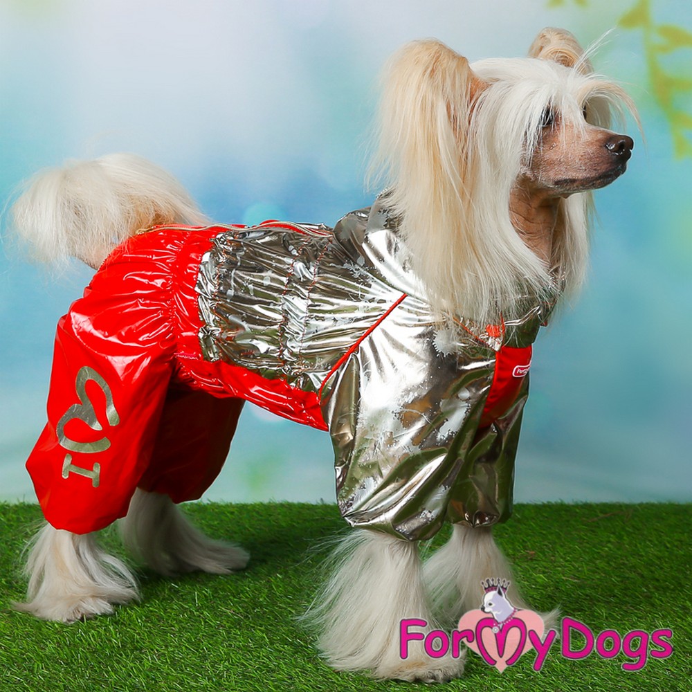ForMyDogs Дождевик золото/красный для девочек 350SS-2019 F (10)
