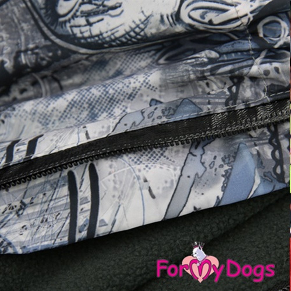 ForMyDogs Дождевик BIG "Комуфляж" черно/серый для мальчиков 230SS-2016 M (C1)