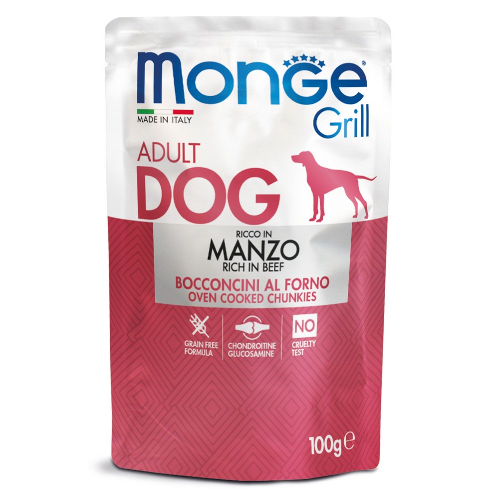 Monge Dog Grill Pouch паучи для собак говядина 100г (100 г) Monge Dog Grill Pouch паучи для собак говядина 100г (100 г)