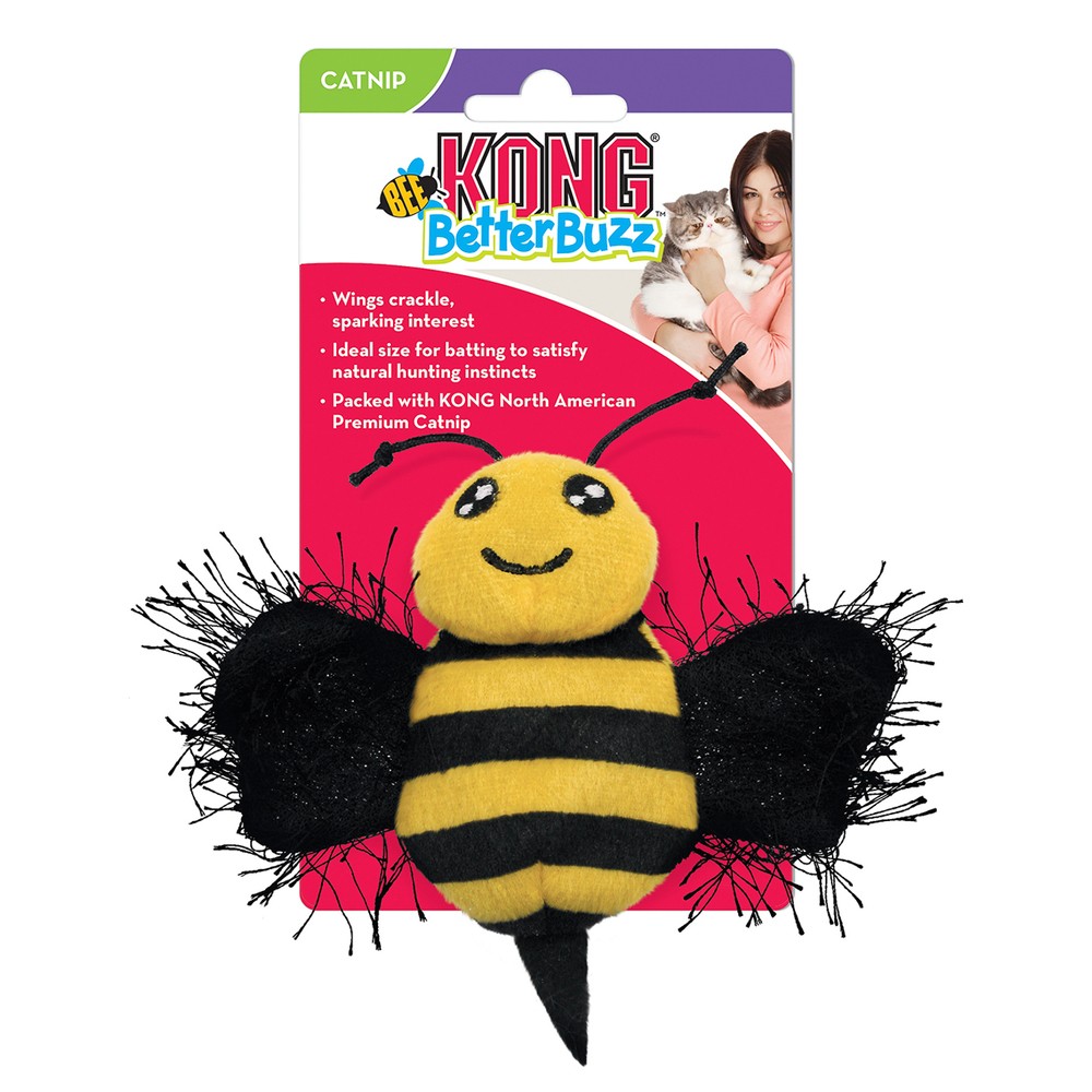 KONG игрушка для кошек Better Buzz Пчела, хрустит, с кошачьей мятой (30010) (Редактировать) KONG игрушка для кошек Better Buzz Пчела, хрустит, с кошачьей мятой (30010) (Редактировать)