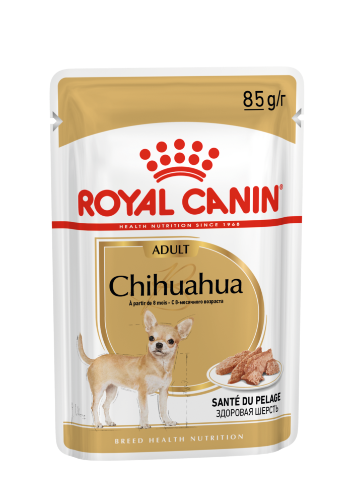 Пауч ROYAL CANIN влажный корм для собак породы Чихуахуа Chihuahua adult (в паштете) 5+1*0,085 кг (Редактировать)