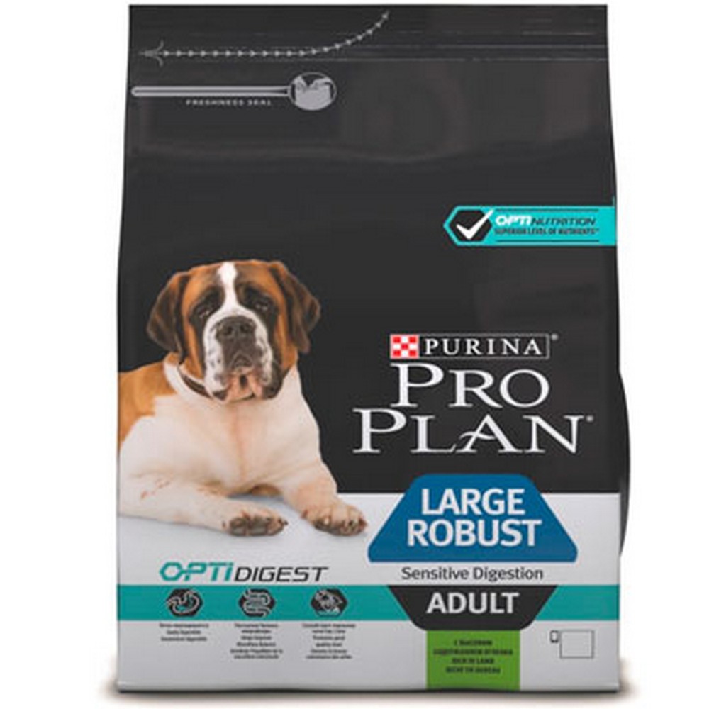 Корм Purina Pro Plan для собак крупных пород с мощным телосложением, Ягненок, Adult Robust SensitiV (Редактировать)