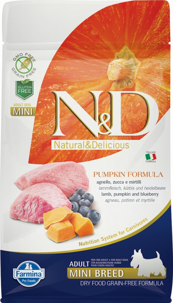 FARMINA N&D PUMPKIN LAMB&Blueberry Adult mini корм для собак мини пород ягненок с черникой