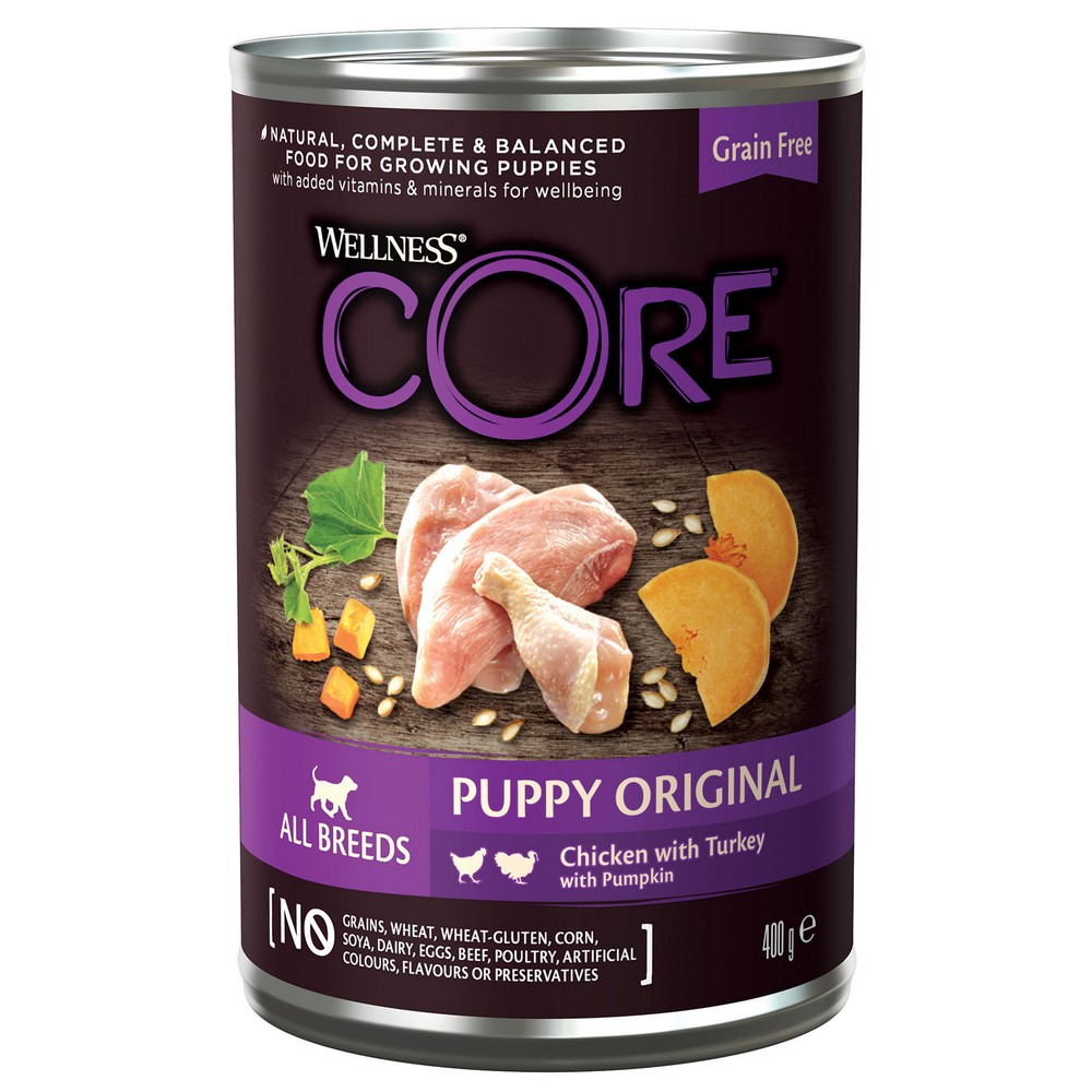 CORE 95 консервы из курицы с индейкой и тыквой для щенков 400 г (400 г)