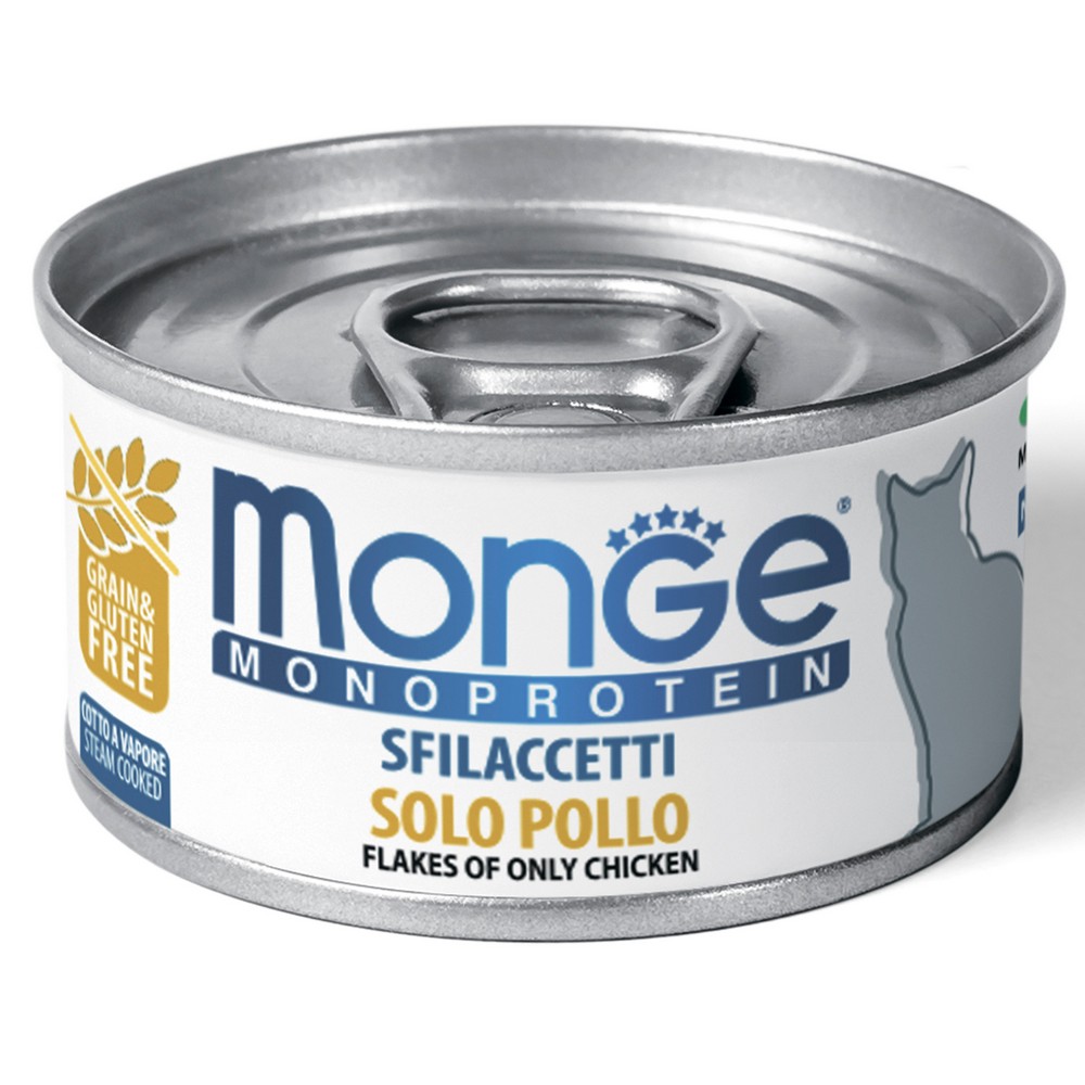 Monge Cat Monoprotein мясные хлопья для кошек из курицы (80 г)