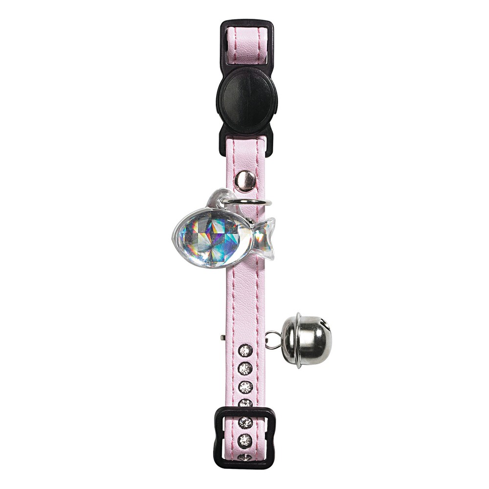 Hunter Smart ошейник для кошек со стразами Modern Luxus кожзам розовый (23 см)