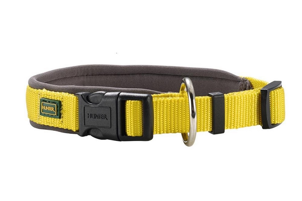 Hunter ошейник для собак Neopren Vario Plus 55 (50-55)/2,5 см нейлон/неопрен желтый/бежевый (50-55см)