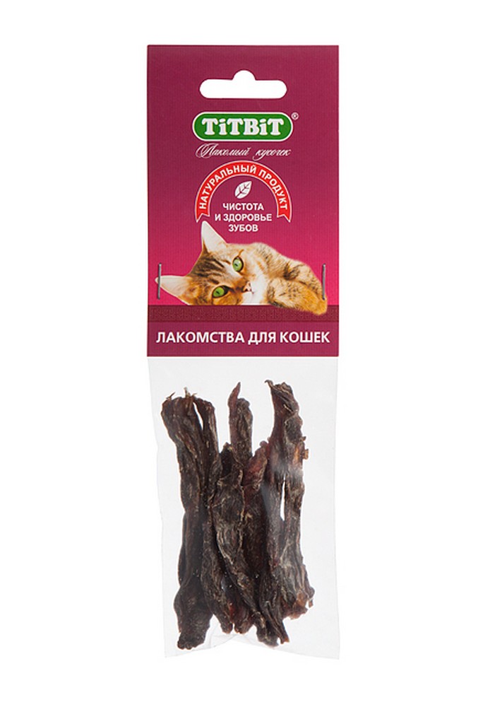 TITBIT лакомство для кошек Филе говяжье (соломка) - Б2-S (S)