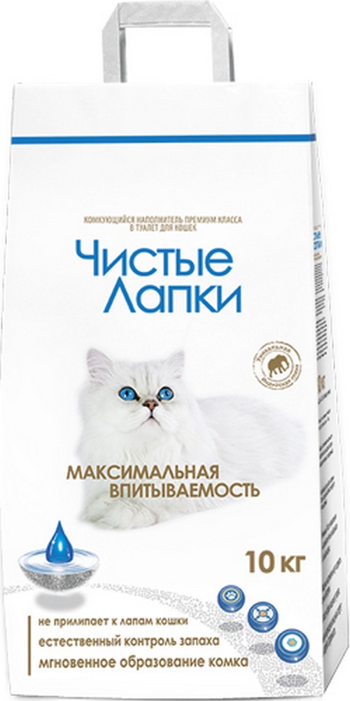 Наполнитель Чистые лапки комкующийся (5 кг)