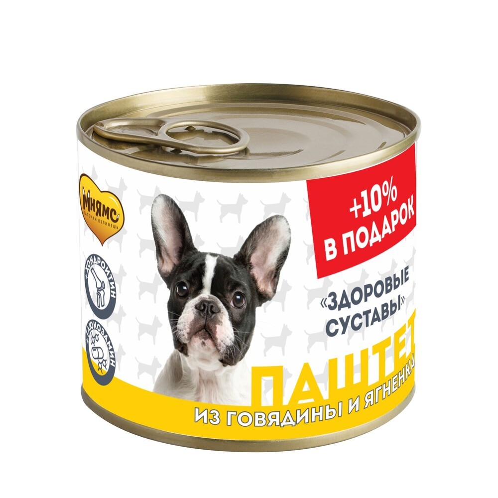 Мнямс Паштет из говядины и ягненка для собак всех пород «ЗДОРОВЫЕ СУСТАВЫ» 220 г (30009) (220 г)