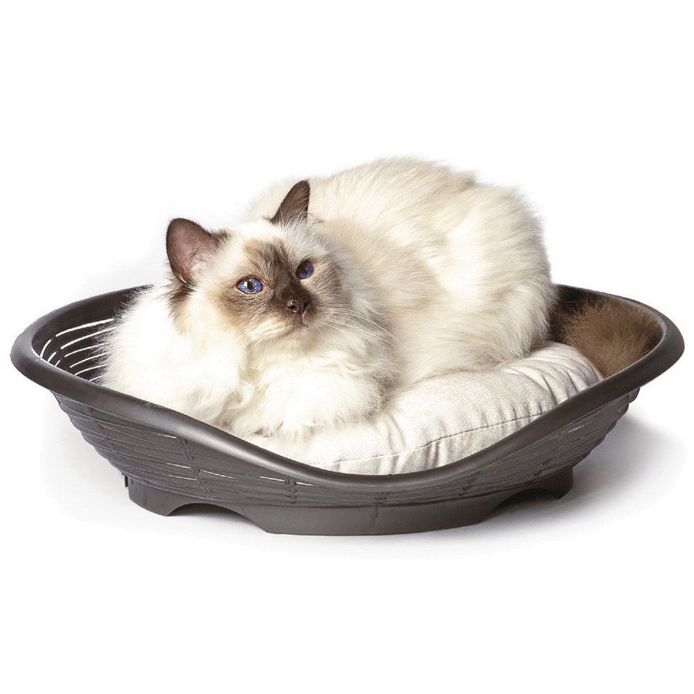 BAMA PET лежанка с подушкой PASHA 48х46х11h см, антрацит (30004) (48х46х11 см)