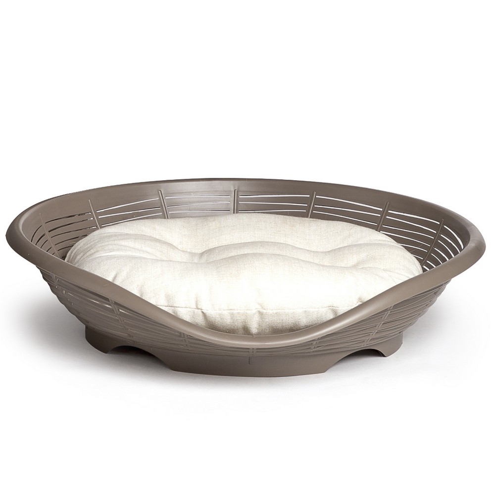 BAMA PET лежанка с подушкой PASHA 48х46х11h см, коричневый (30004) (48х46х11 см)
