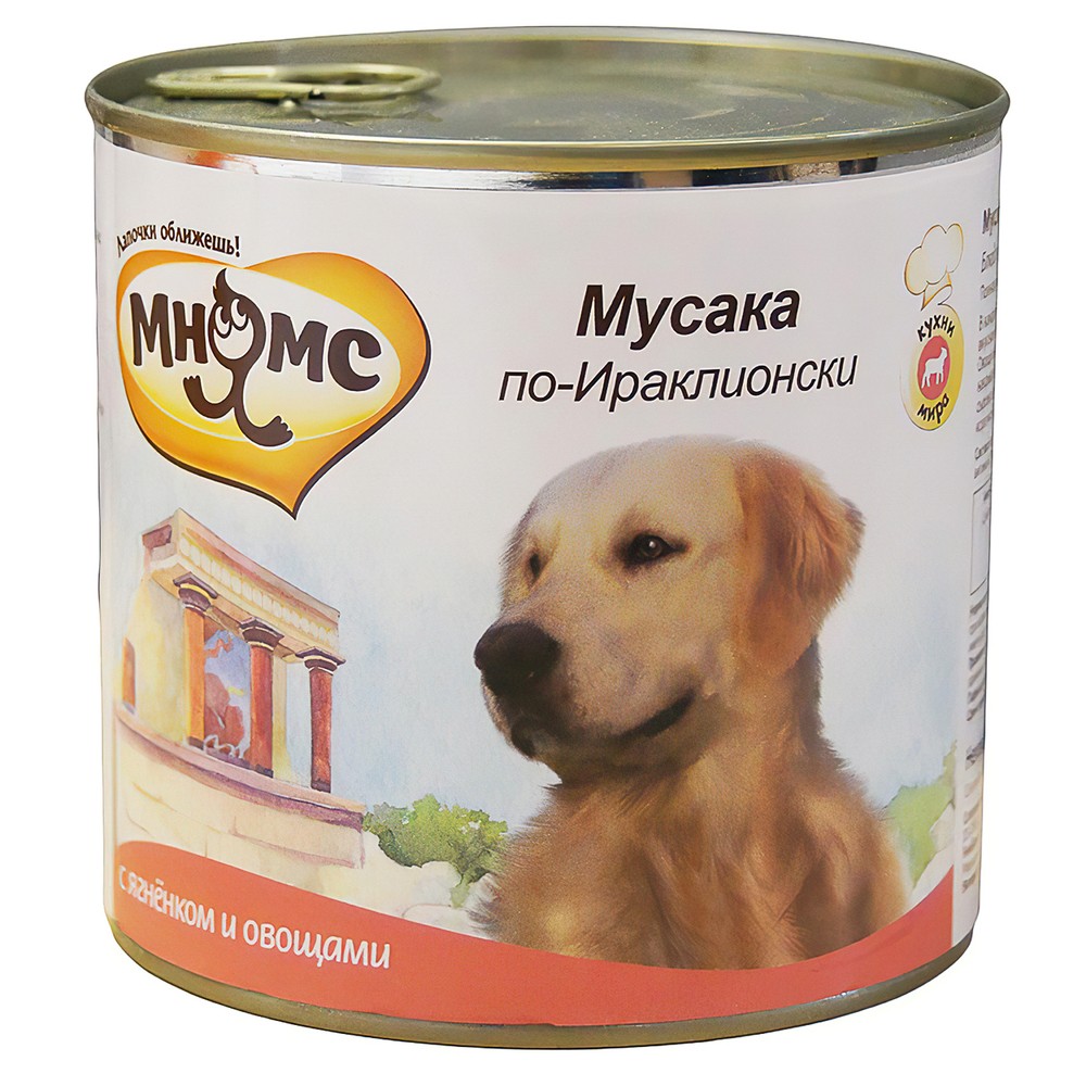 Мнямс консервы для собак Мусака по-ираклионски (ягненок с овощами) 600 г (30020) (600 г)