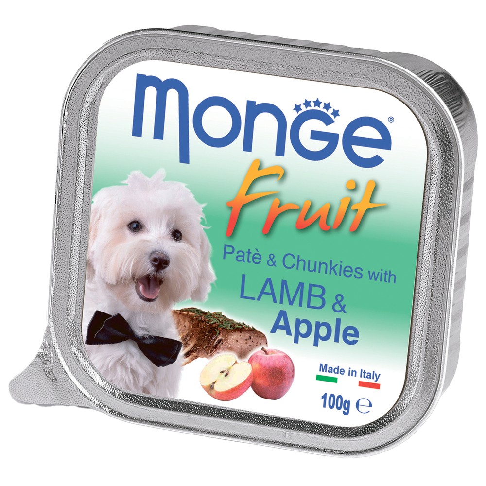 Monge Dog Fruit консервы для собак ягненок с яблоком (ламистер) 100г (100 г)