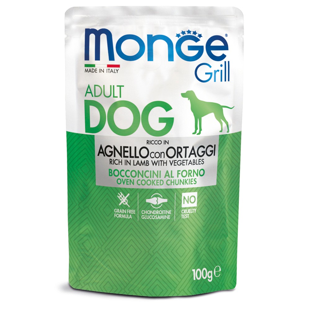 Monge Dog Grill Pouch паучи для собак ягненок с овощами 100г (100 г)