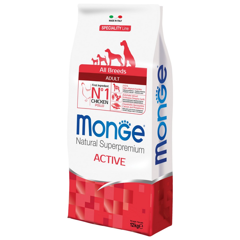 Monge Dog Speciality Active корм для активных собак всех пород с курицей 12 кг (12 кг) Monge Dog Speciality Active корм для активных собак всех пород с курицей 12 кг (12 кг)