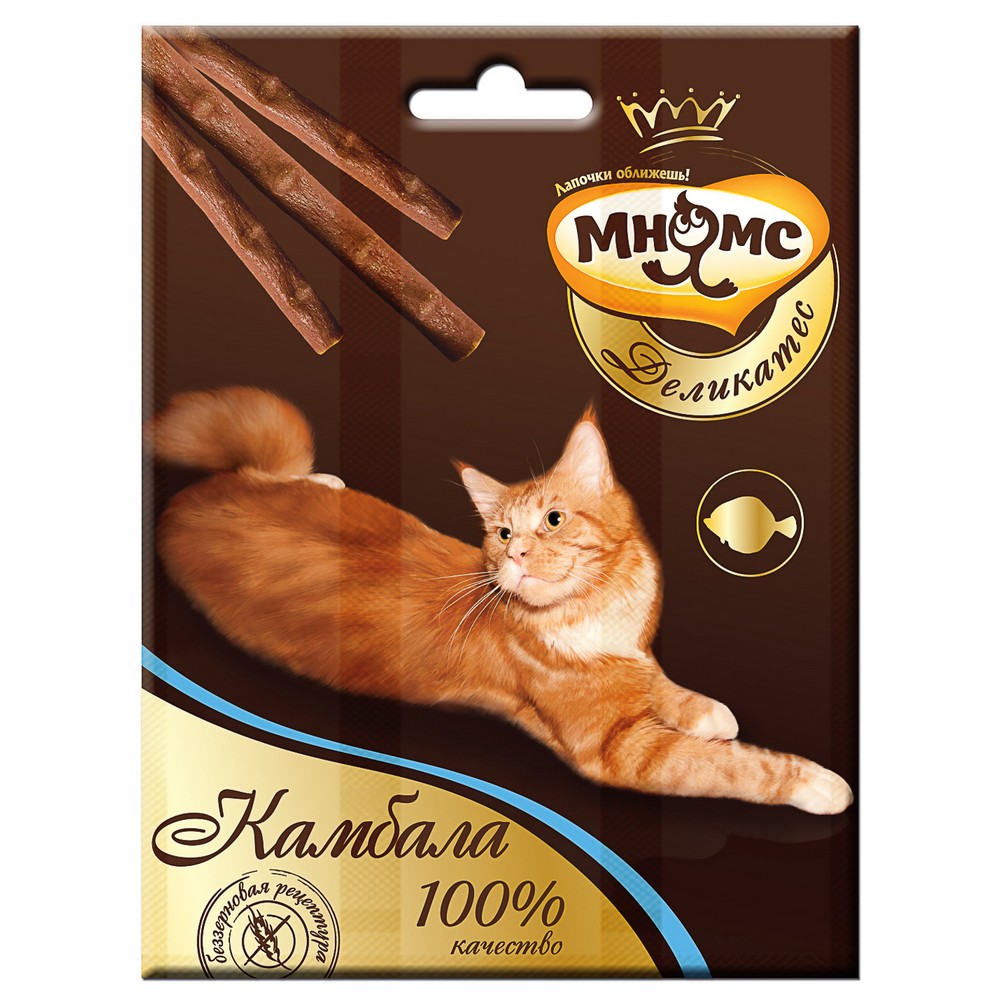 Мнямс Деликатес лакомые палочки 9 см для кошек с камбалой 3х4 г (12 г) Мнямс Деликатес лакомые палочки 9 см для кошек с камбалой 3х4 г (12 г)