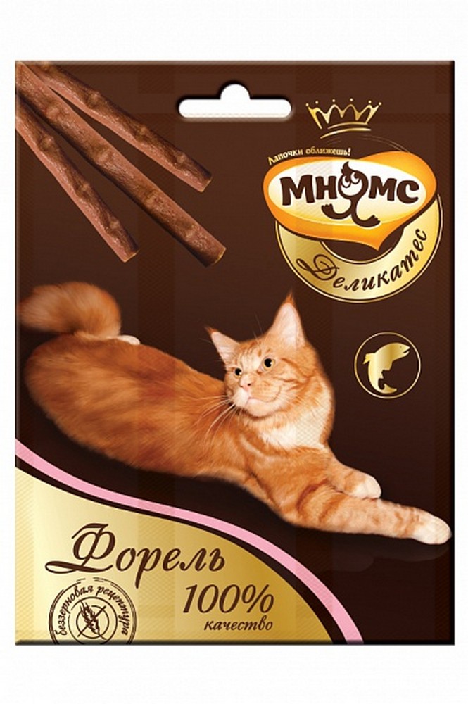 Мнямс Деликатес лакомые палочки 9 см для кошек с форелью 3х4 г (12 г)