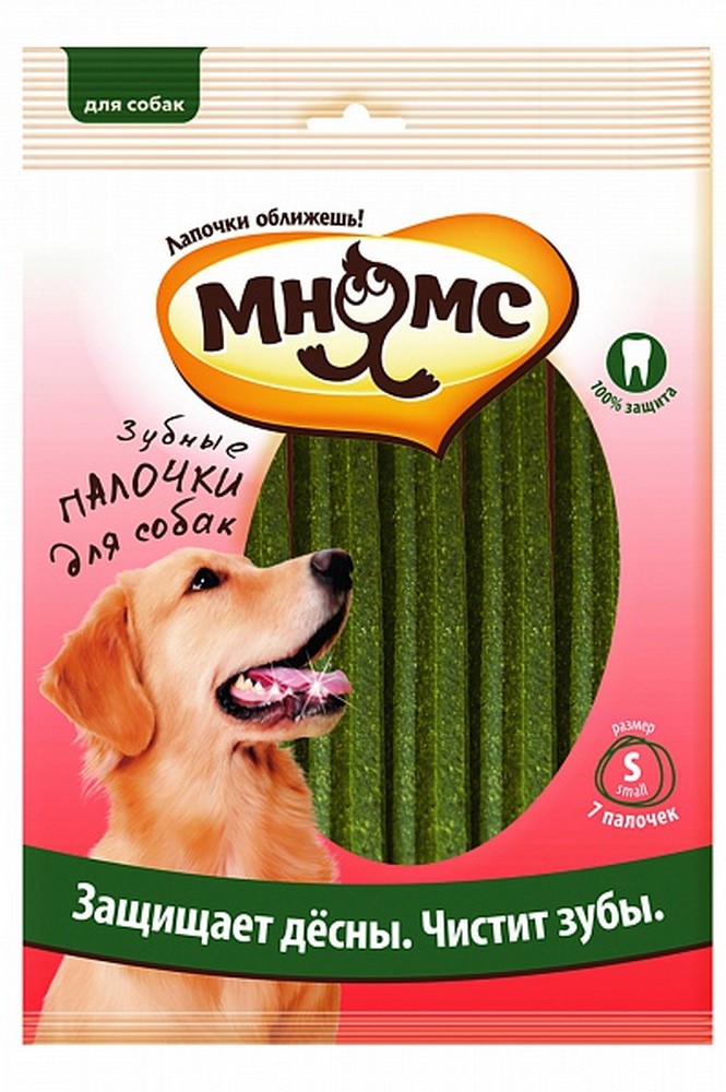Мнямс Зубные палочки для собак размер S, 7 шт. х 24 г, 12 см (168г)