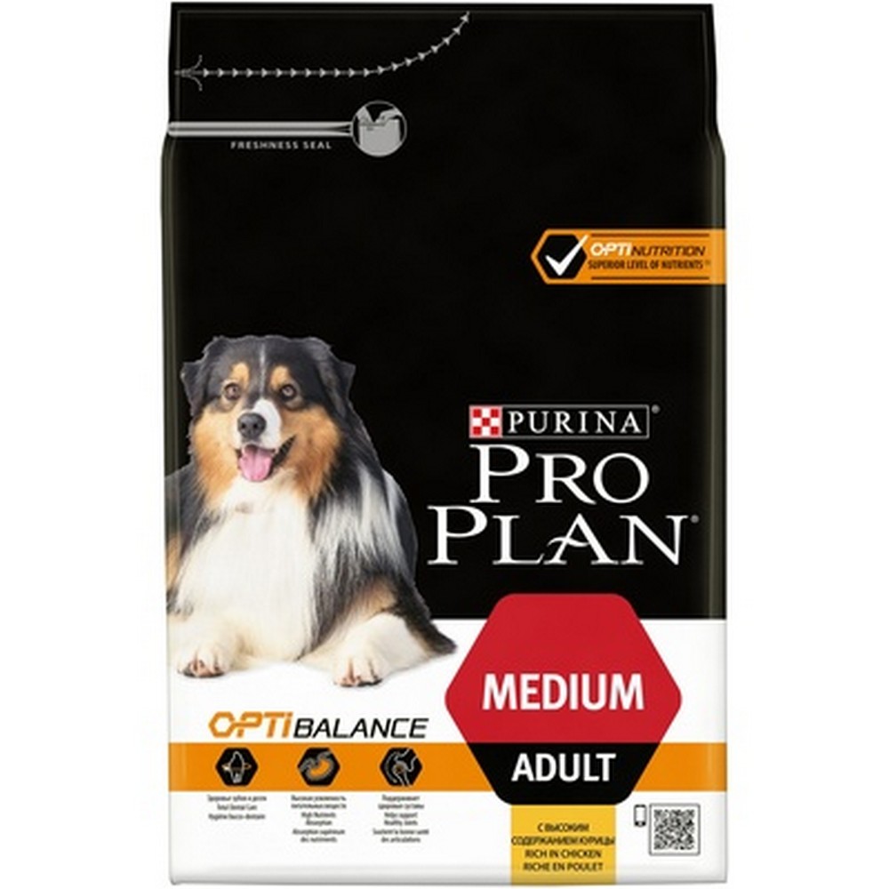 Корм Purina Pro Plan для собак средних пород, Курица Adult Medium