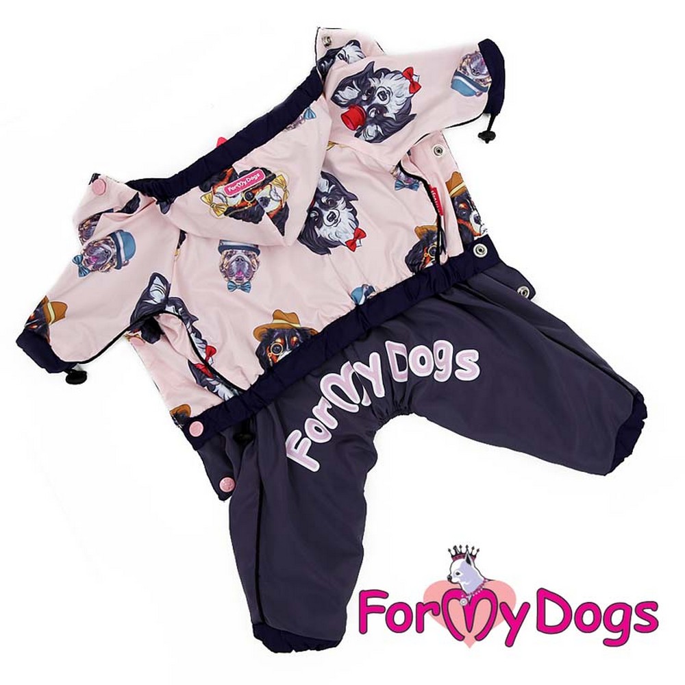 ForMyDogs Дождевик "Мистер Пёс" розовый для девочек 241SS-2017 F