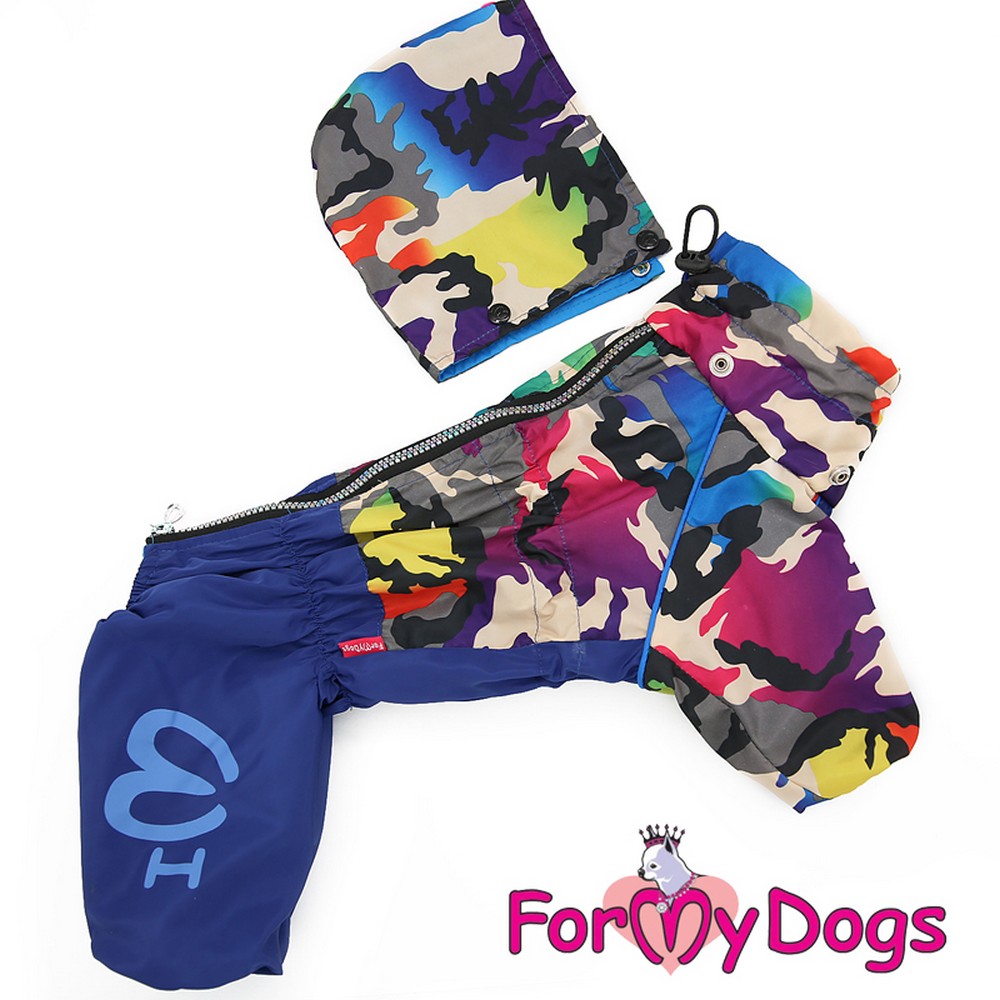 ForMyDogs Дождевик синий для мальчиков 282SS-2018 M