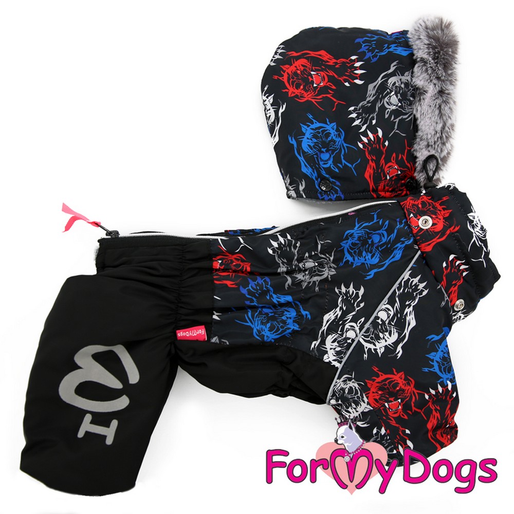 ForMyDogs Комбинезон "Тигры" черный для мальчиков