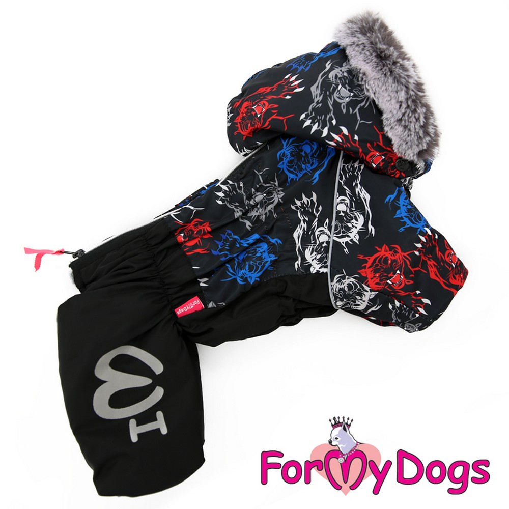 ForMyDogs Комбинезон "Тигры" черный для мальчиков