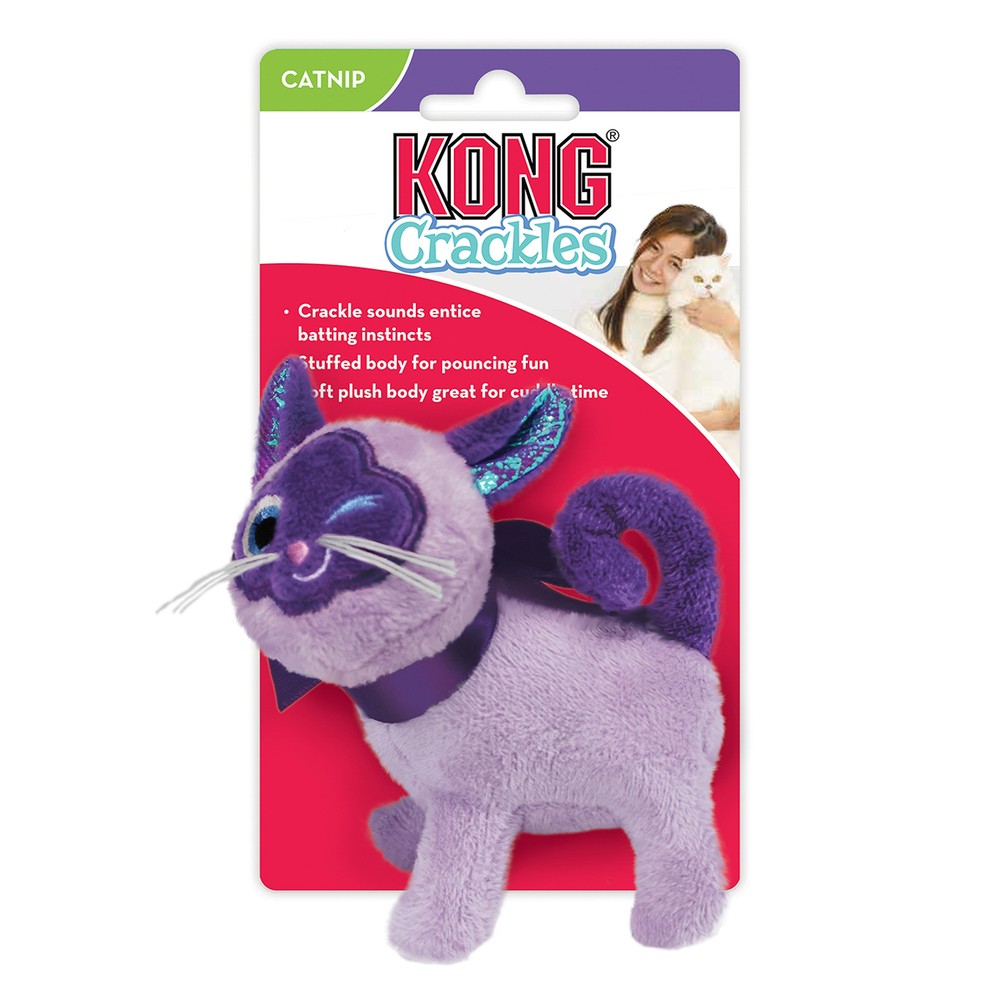 KONG игрушка для кошек Crackles Кошка с кошачьей мятой, хрустит